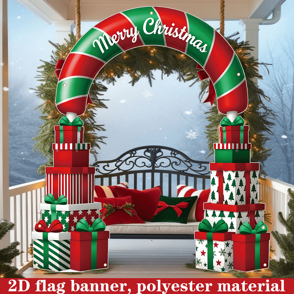 2d flat 2d door banner 2d flat single panel large christmas
