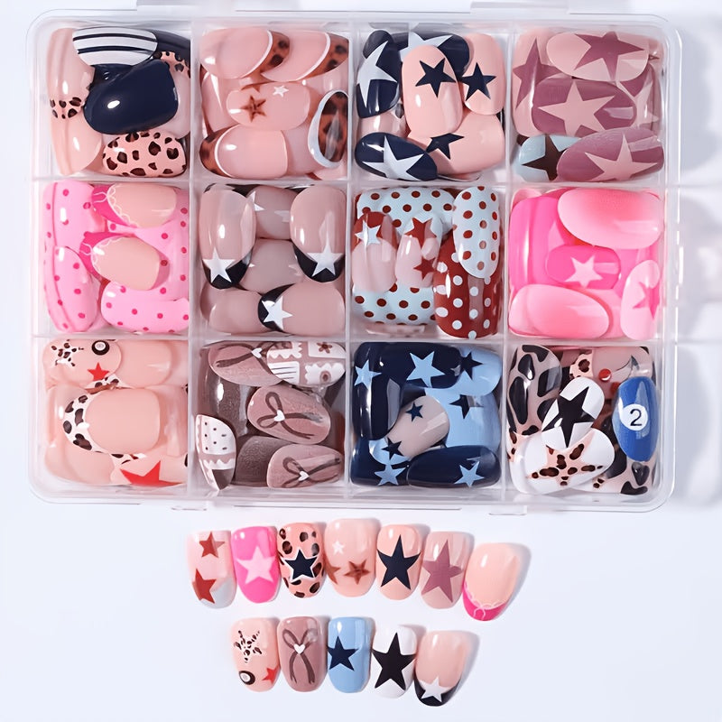 288pcs short oval y2k spicy press     shaped