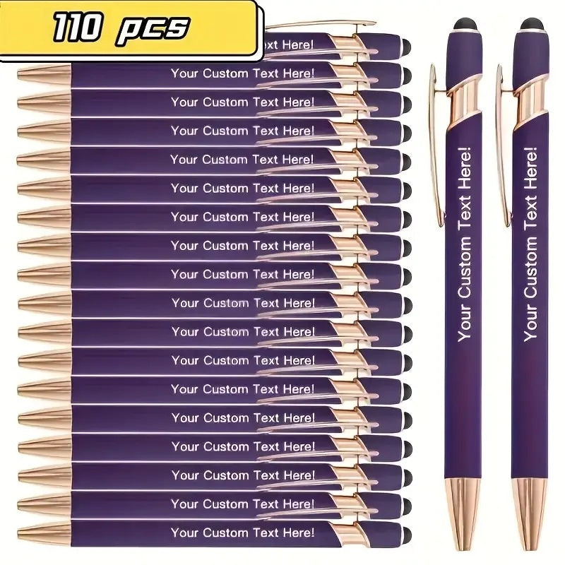 110pcs custom engraved metal ballpoint pens personalized