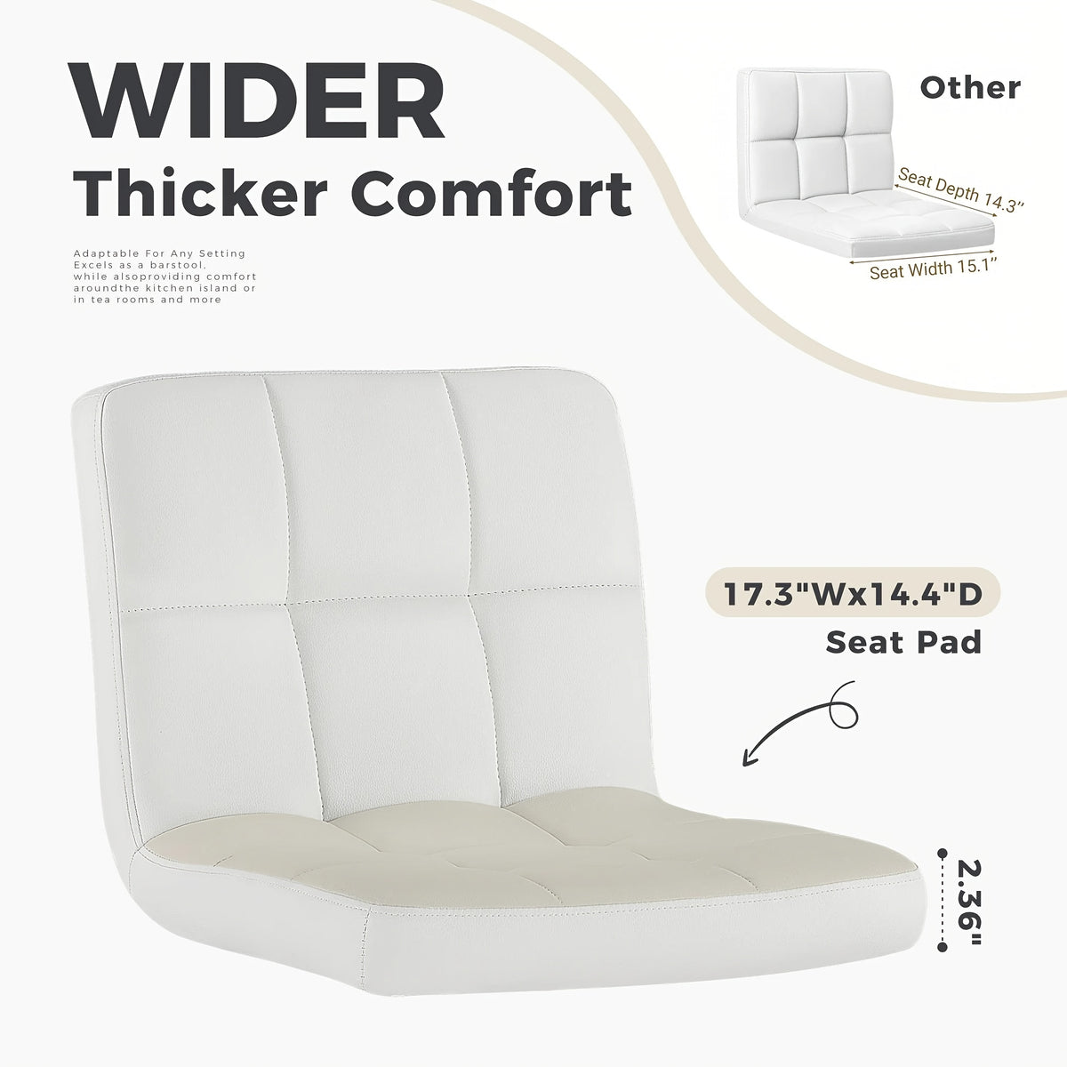 adjustable armless swivel bar stools set hydraulic pu