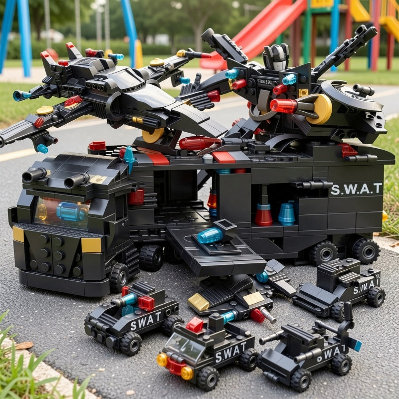315pcs   vehicle building blocks swat robot car