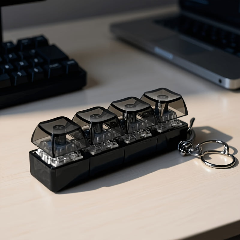 four button press decompression keychain portable fun
