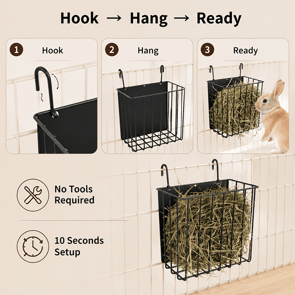 1pc rabbit hay feeder rabbit supplies accessories metal