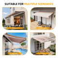 patio retractable awning sunshade shelter cover outdoor