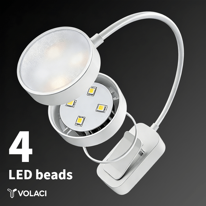 volaci portable led reading light clip book light adjustable