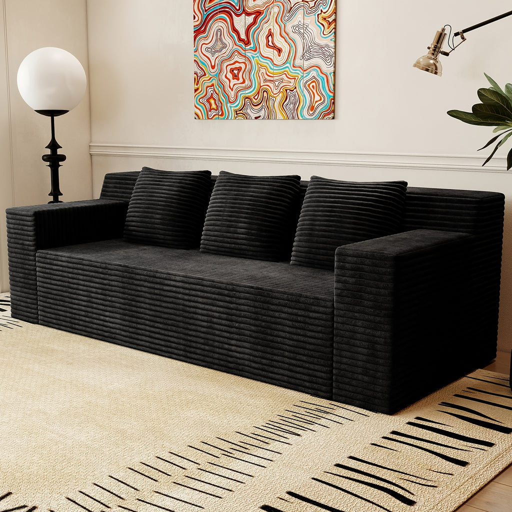 71 inch modern   no wooden frame living room sofa