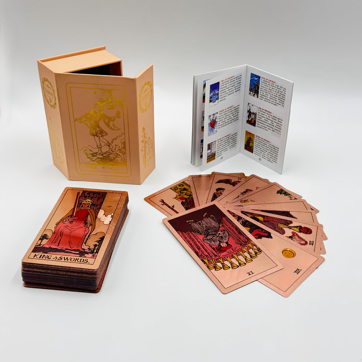 pink flower tarot cards guide exquisite gift box set