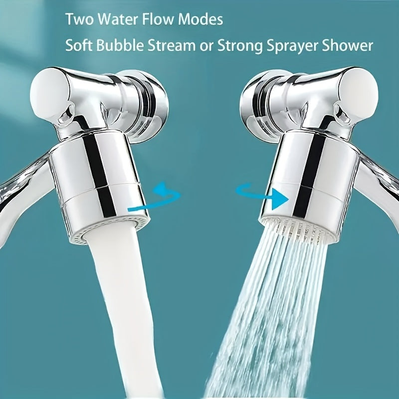 1pc 1440 swivel spray head chrome   abs material smooth