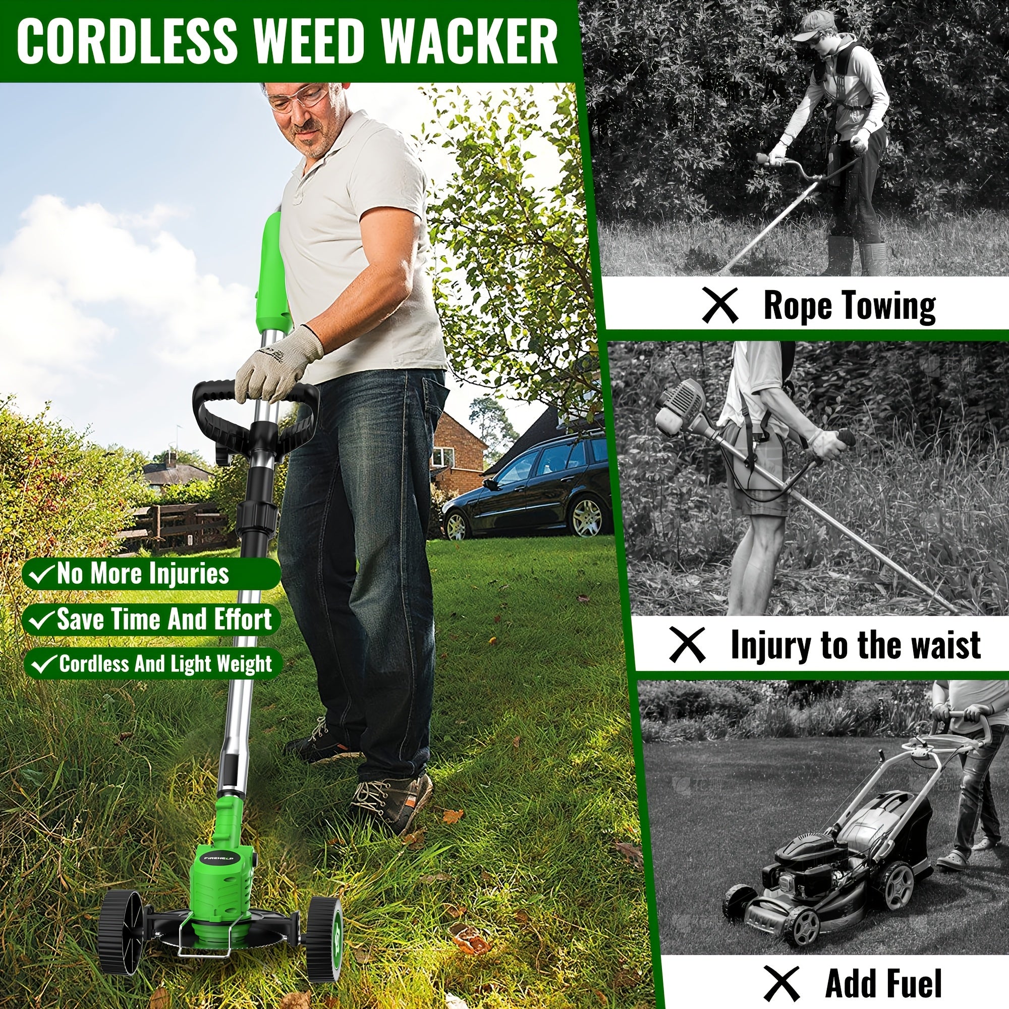 3in1 cordless lawn trimmer multi functional electric trimmer