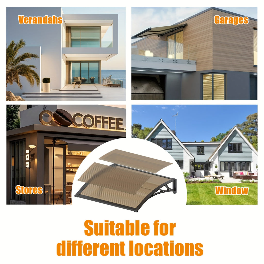 uv resistant weather polycarbonate patio awning abs frame