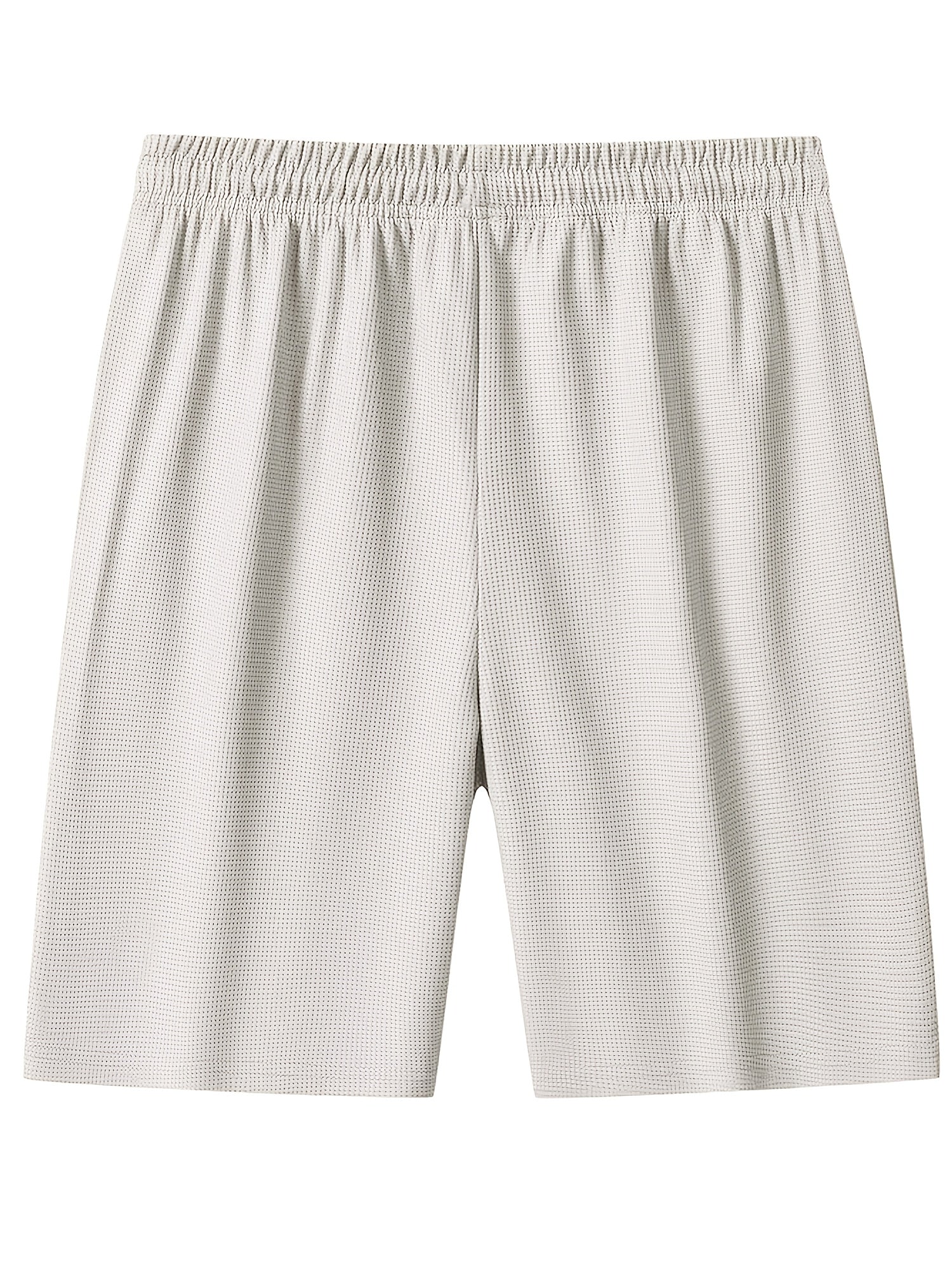 1pc mens waffle texture casual athletic shorts drawstring