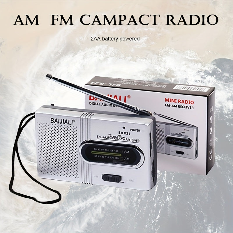 portable fm pocket radio speaker headphone jack