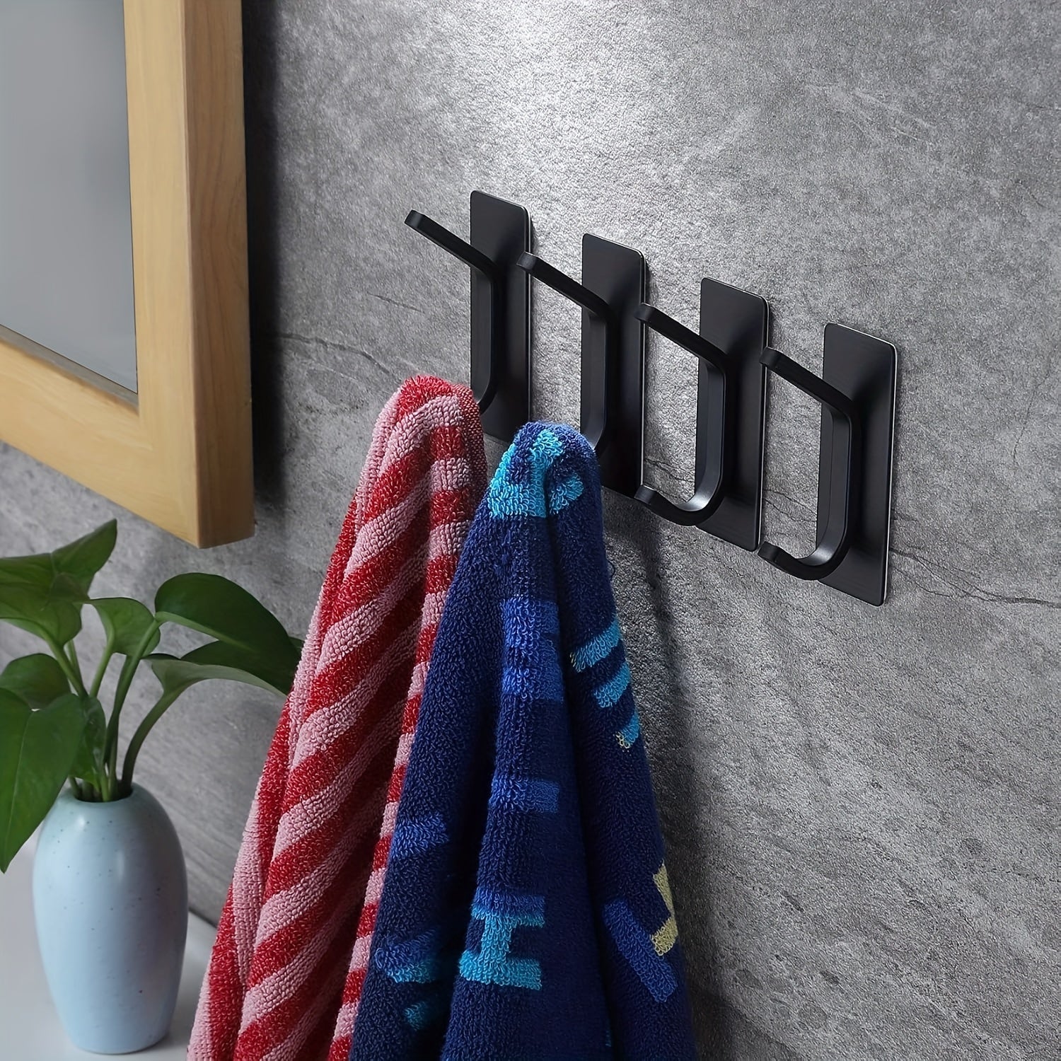2 4pcs no drilling required   hook clothes towels