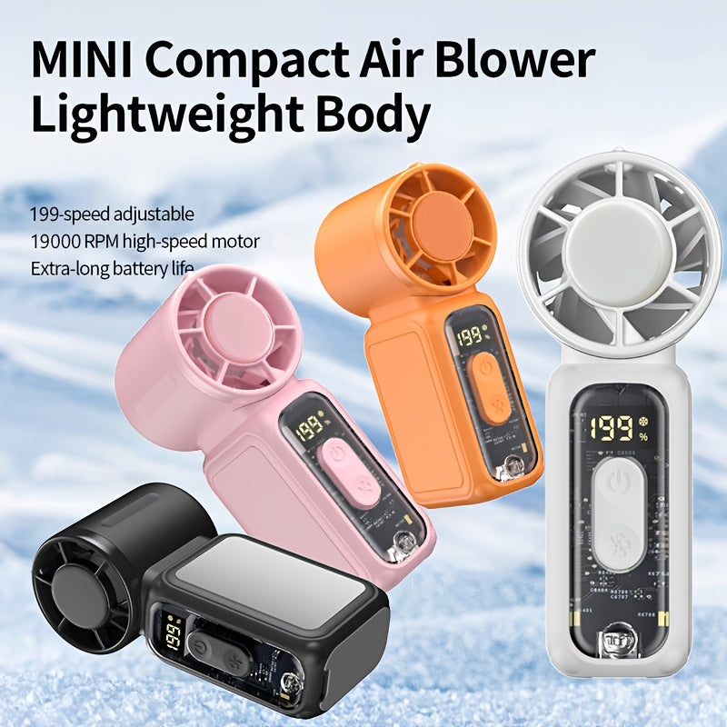 2026 latest mini handheld usb fan neck fan lanyard led