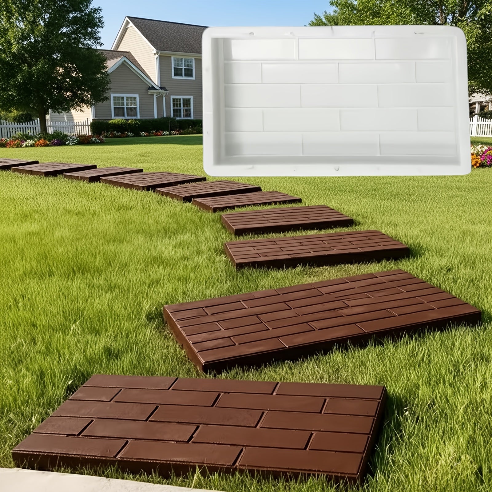 reusable heavy duty plastic concrete paving mold suitable