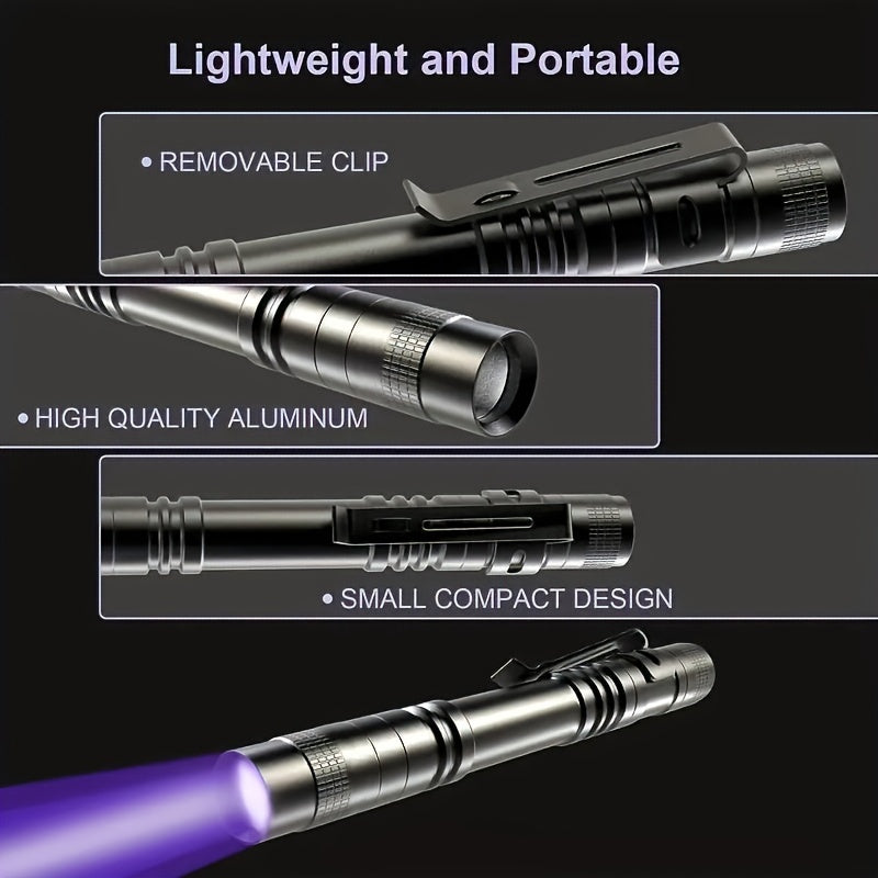 1pc 395nm uv black light flashlight leak detection pet urine
