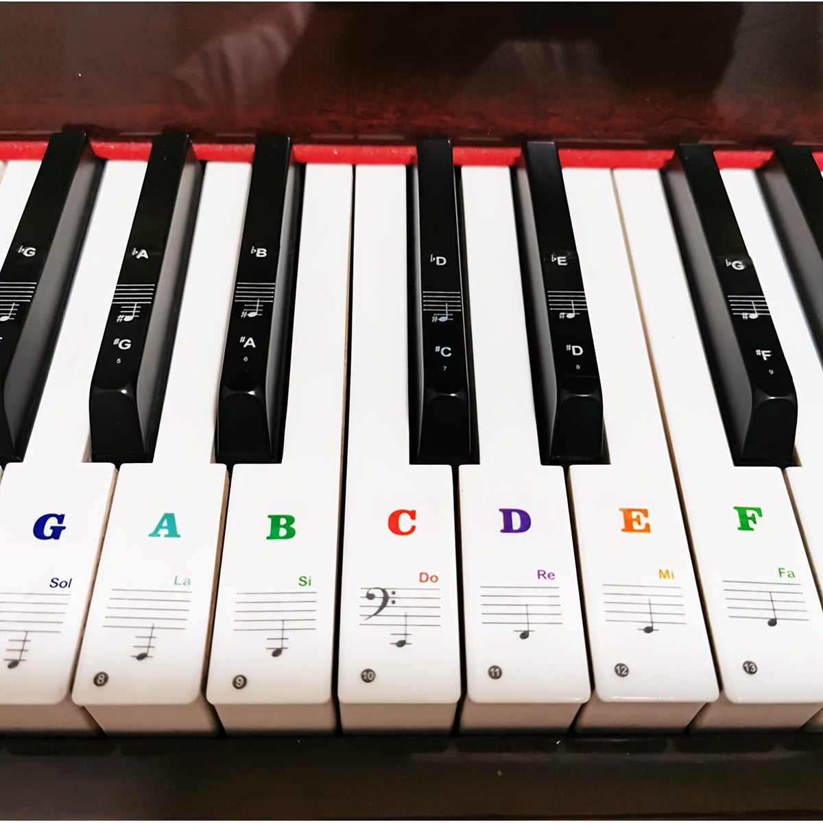 removable piano keyboard letter stickers compatible piano