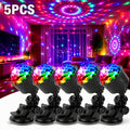 5 7pcs rgb rotating led dance lights usb plug in disco ball