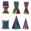 3 piece decorative set spiral pyramid shaped desk ornaments