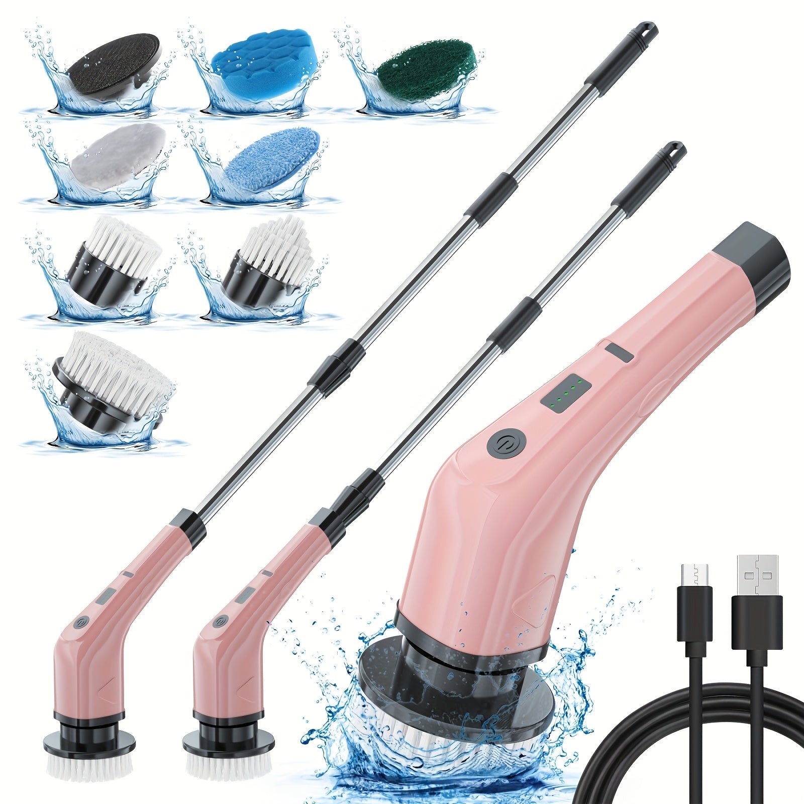 2026 new multifunctional electric cleaning brush telescopic