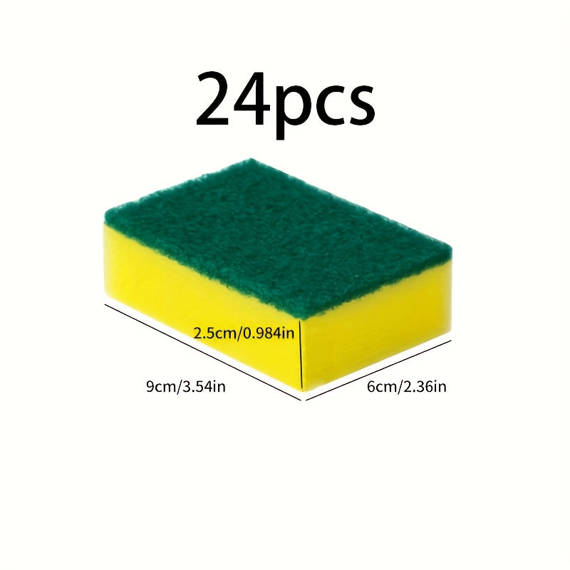 24 piece set high absorption kitchen sponges double layer