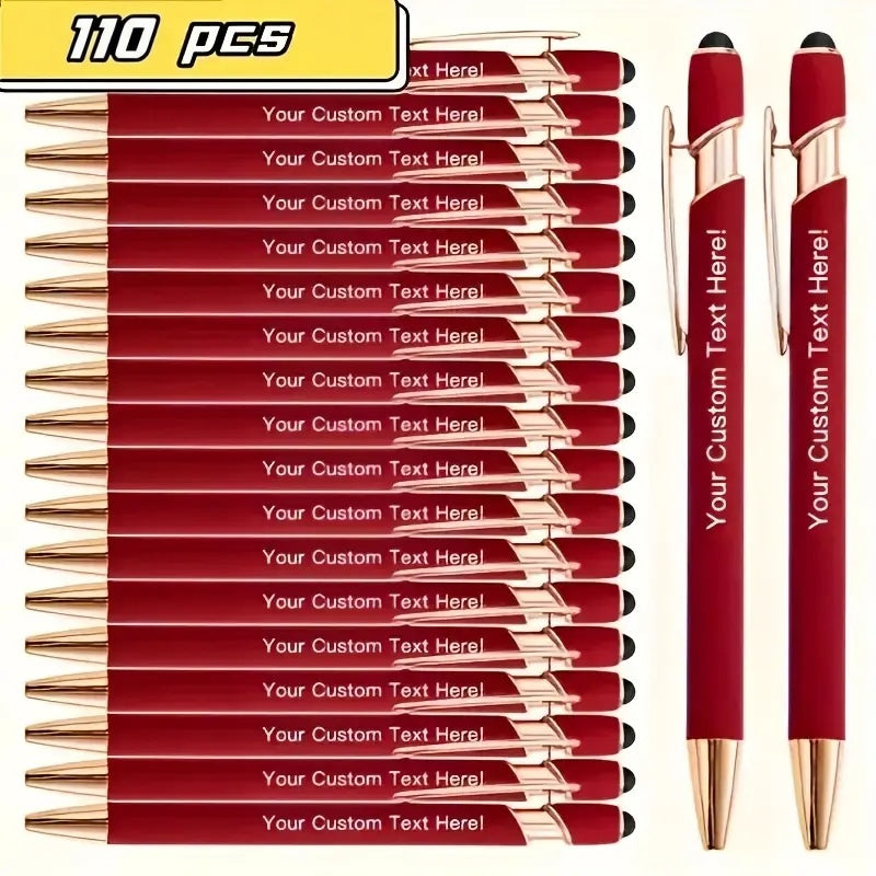 110pcs custom engraved metal ballpoint pens personalized