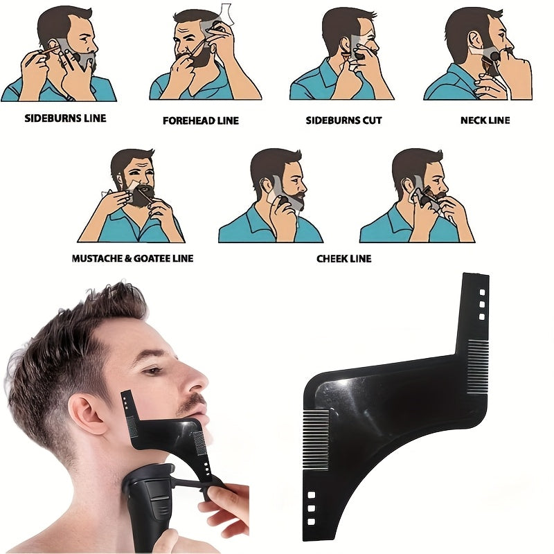 set 2 mens beard styling templates 2025 edition precise