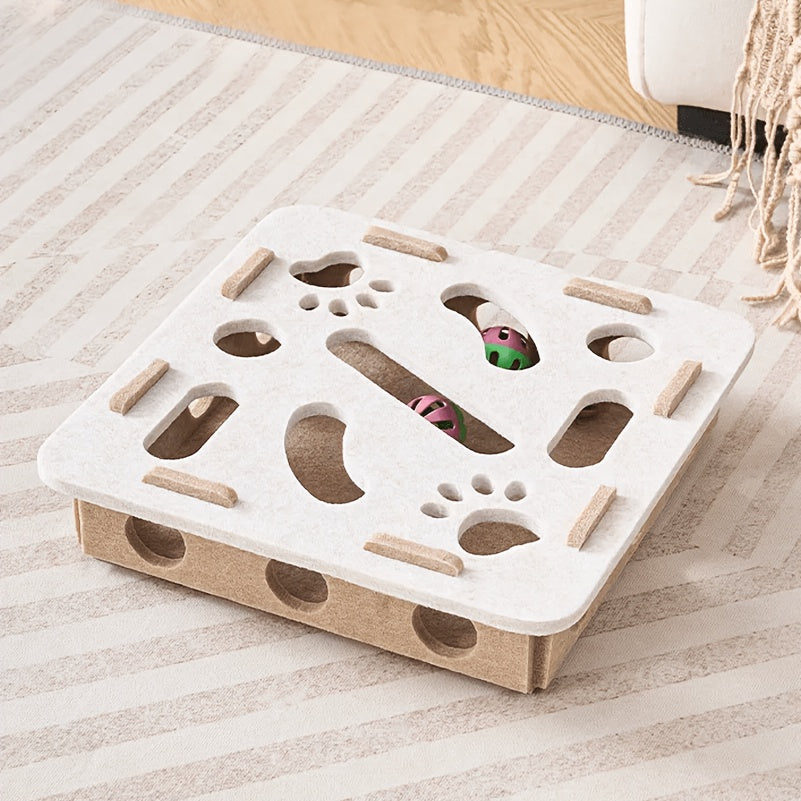 multifunctional felt cat treasure hunt brain toy box tool