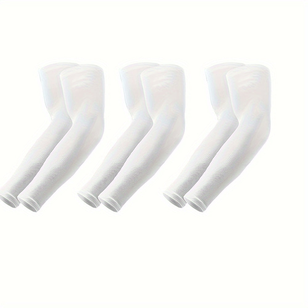 3 pairs ice like arm sleeves breathable elastic quick dry