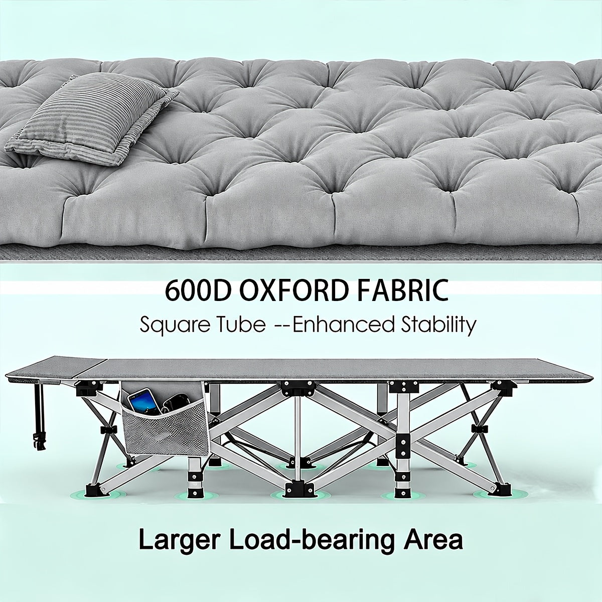 outdoor folding bed camping bed flip mattress foldable guest