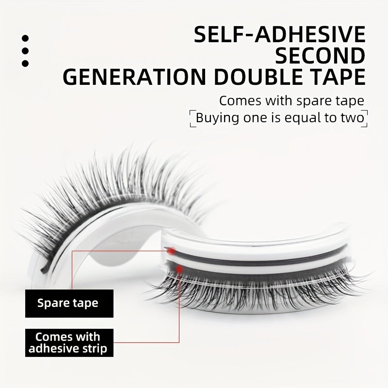 3 pairs reusable self   false eyelashes wearing tools