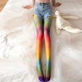 1 pair new   gradient black stockings female personality