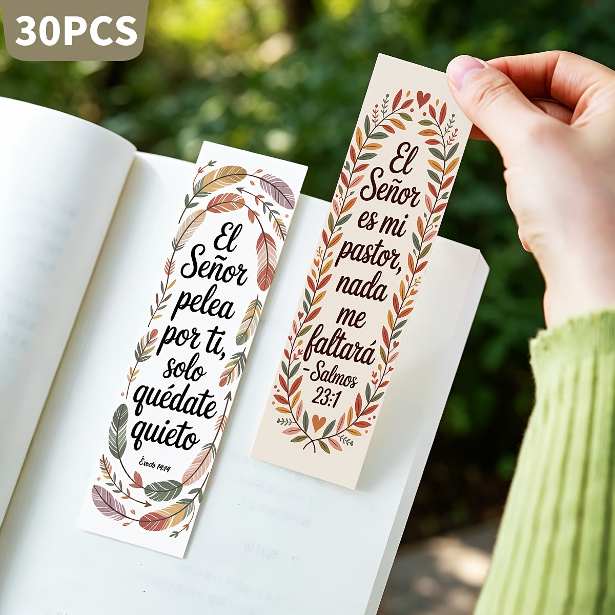 30pcs spanish bible verse bookmarks suitable religious