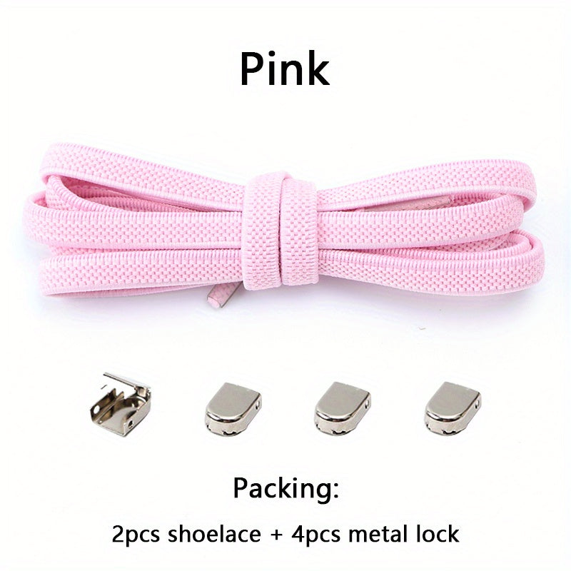 no tie elastic shoe laces sneakers stretchy polyester