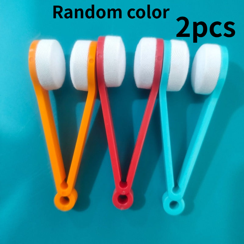 random color 4pcs glasses cleaning brush set 2 glasses