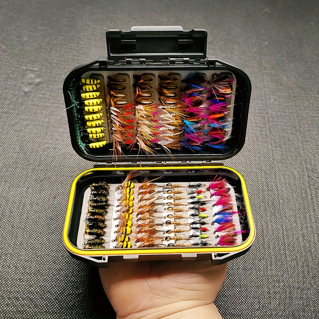 114pcs fly set plastic   assortment nymph