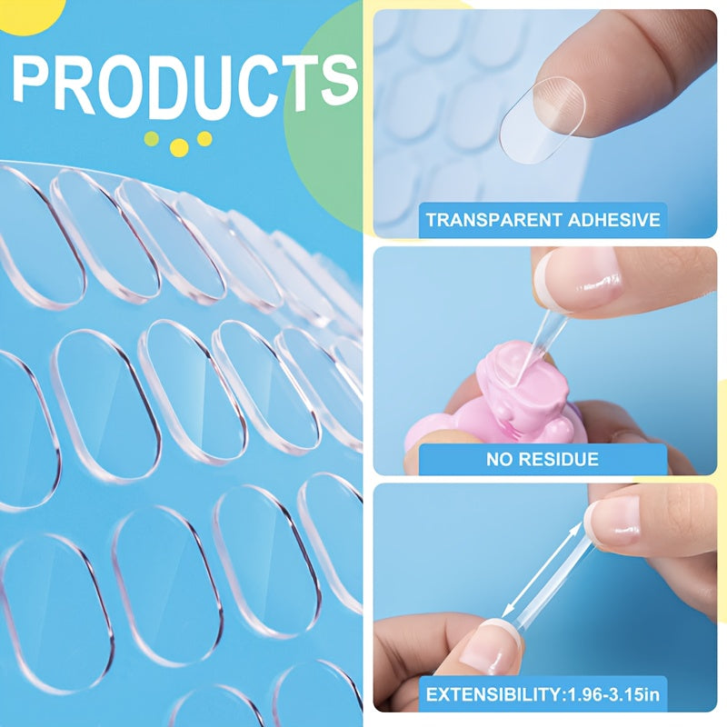 transparent double sided   dots removable sticky