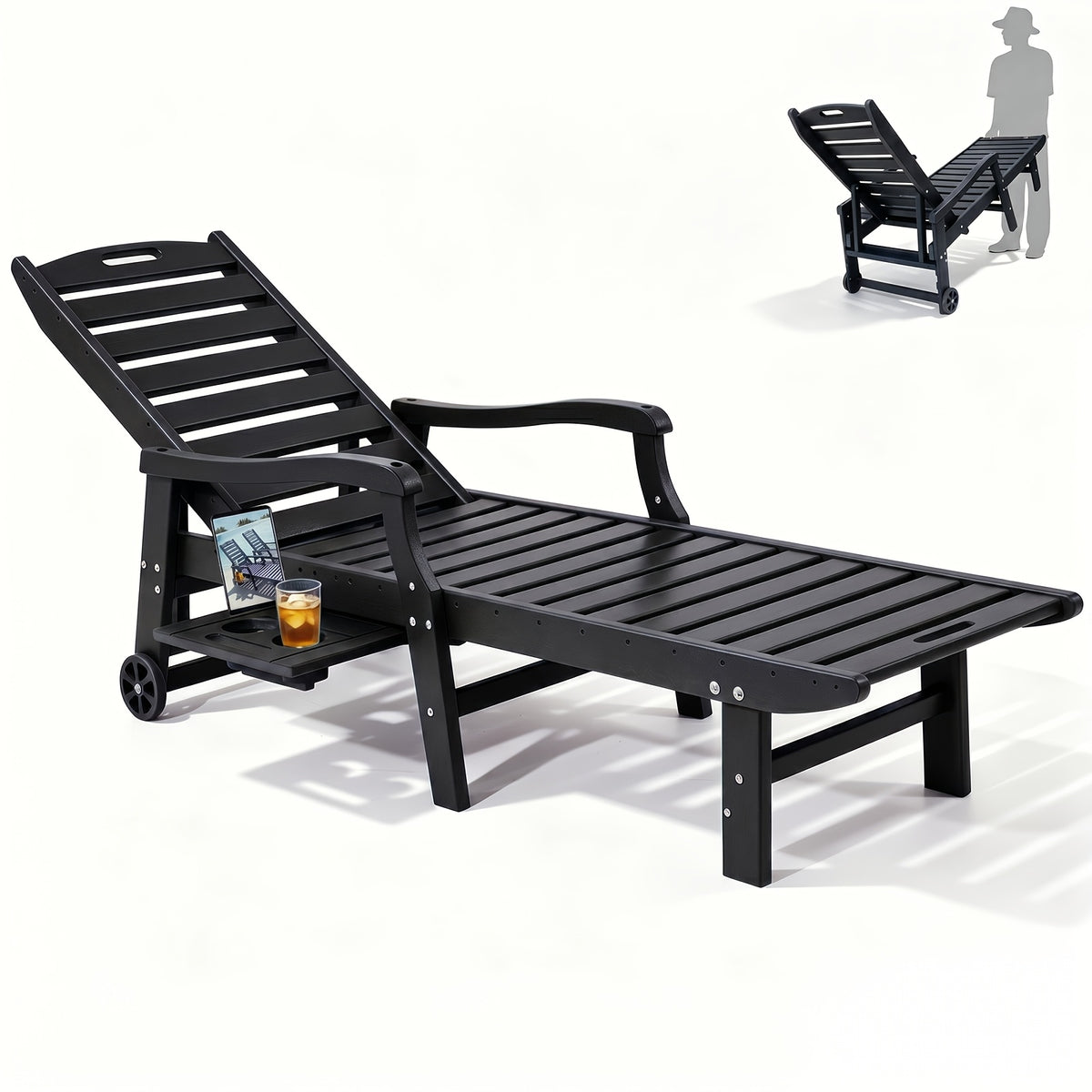 hdpe outdoor lounge chaise weather patio lounge chair 5