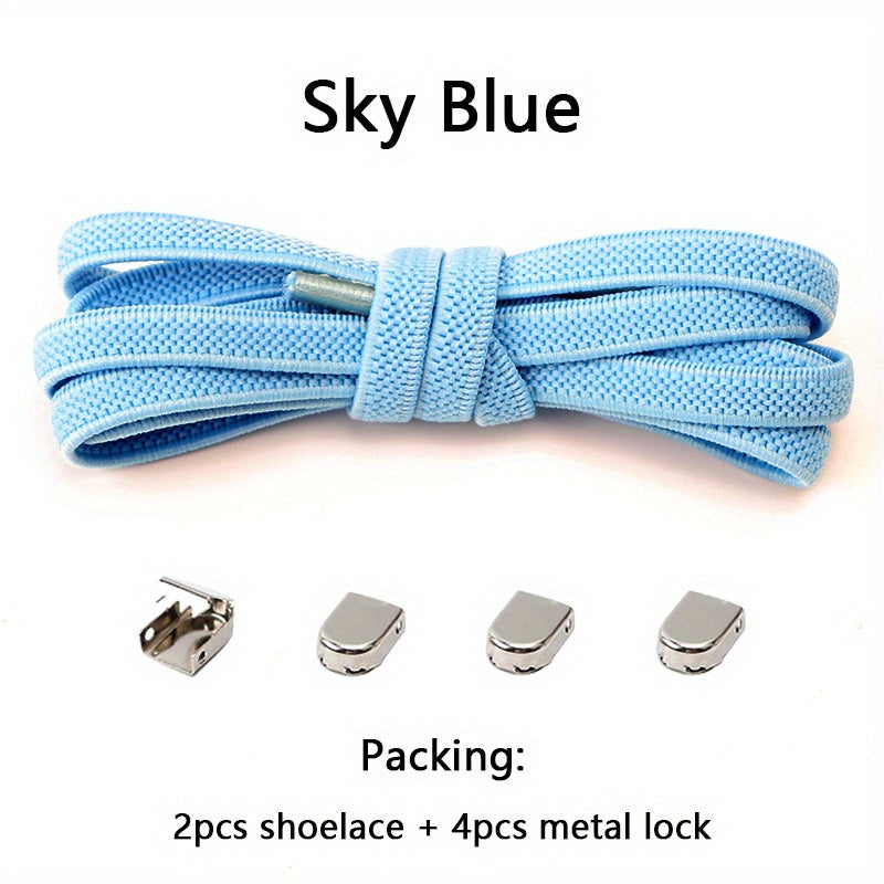 no tie elastic shoe laces sneakers stretchy polyester