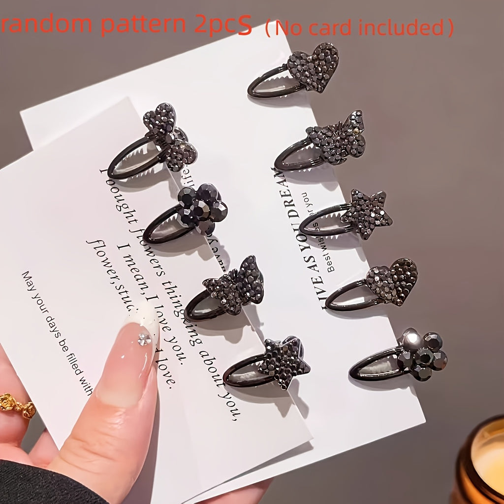 2pcs set small   bow side duckbill hair clips