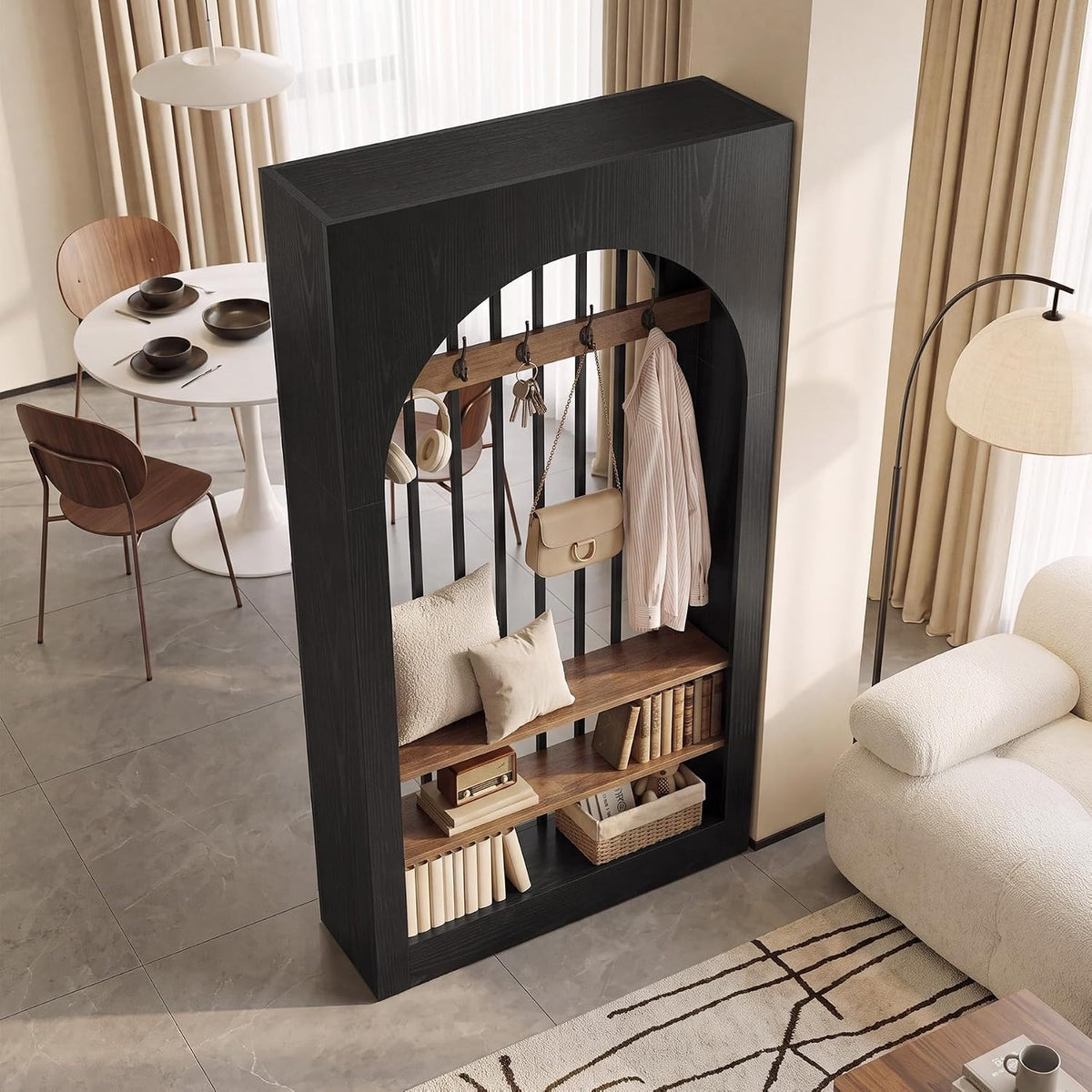 wall room divider 71 arched freestanding wood partition temu