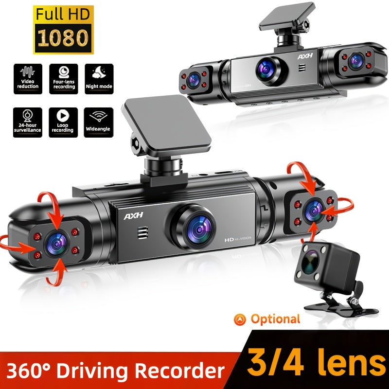 axh 360 panoramic 3 4 lens channel 1080p hd   safety