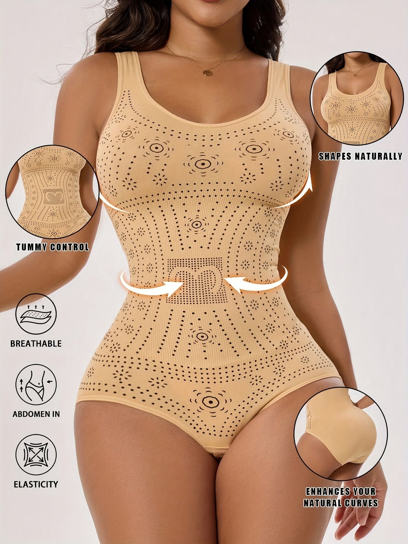 1pc yukeky womens high compression tummy control bodysuit
