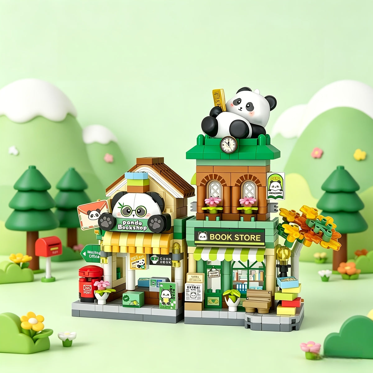 openable panda   building blocks multi style suitable