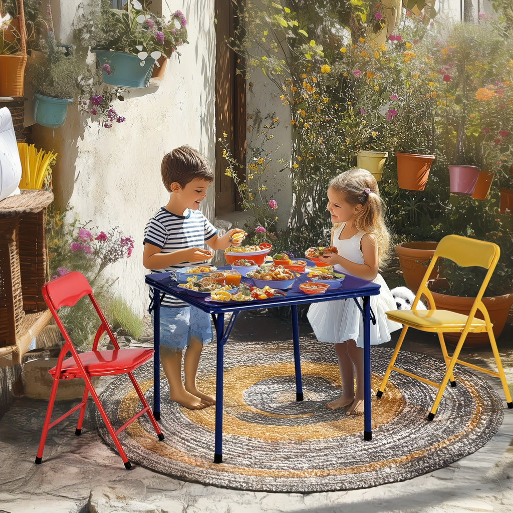 colorful folding table chair set lightweight compact easy