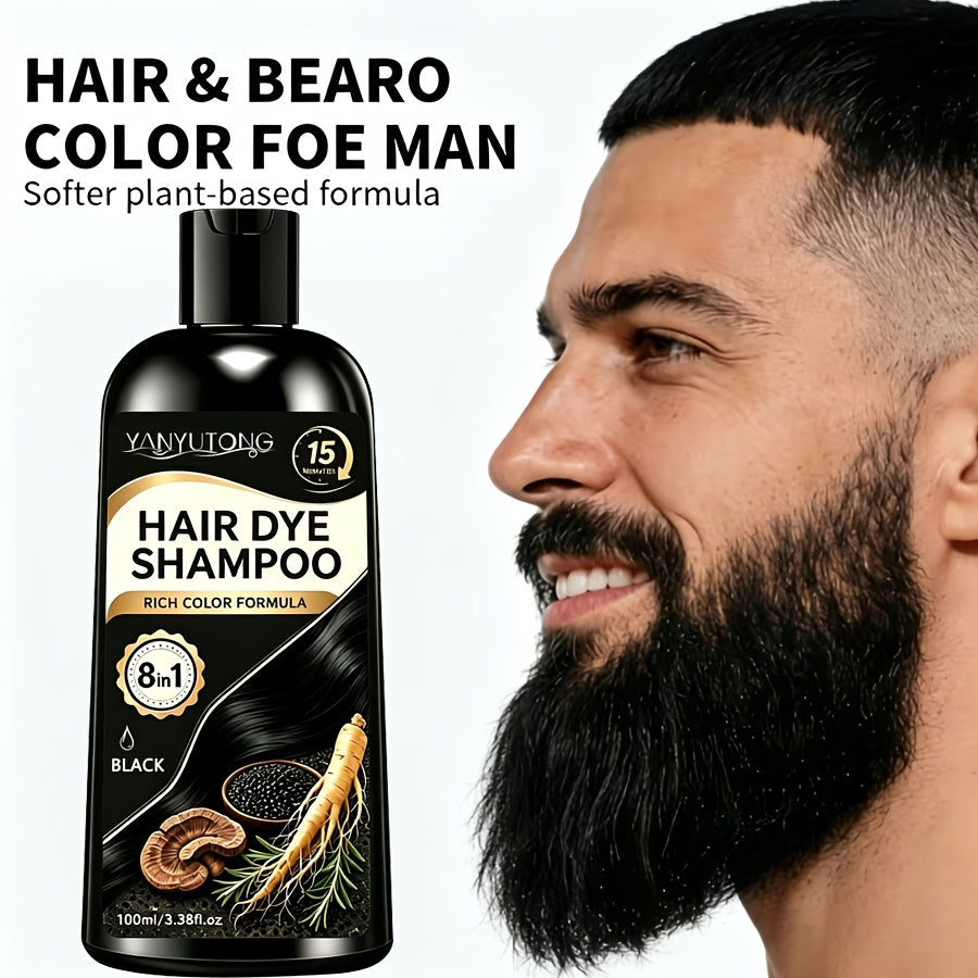 8 in 1   mens beard dye shampoo convenient fast