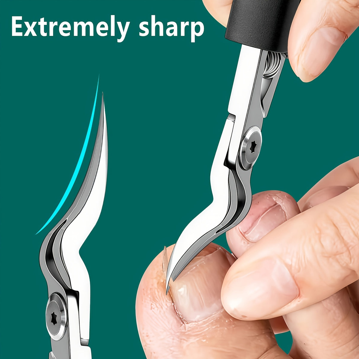 9pcs long handle heavy duty nail clipper set sharp curved