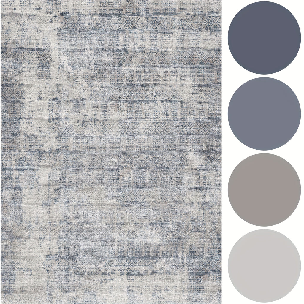 1pc washable area rug gradient teal   non slip