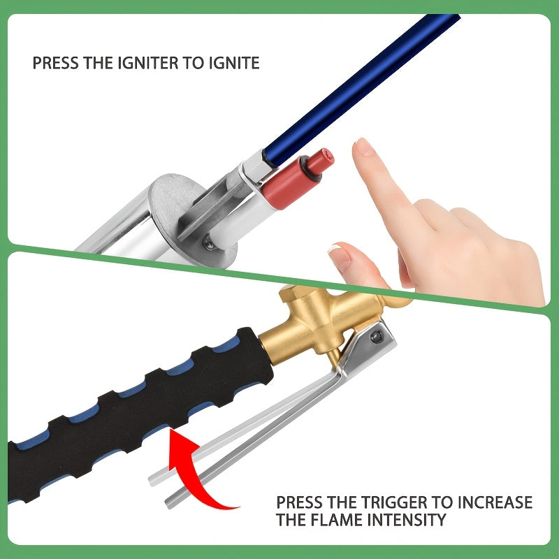 heavy duty propane torch   burner kit long handle hose