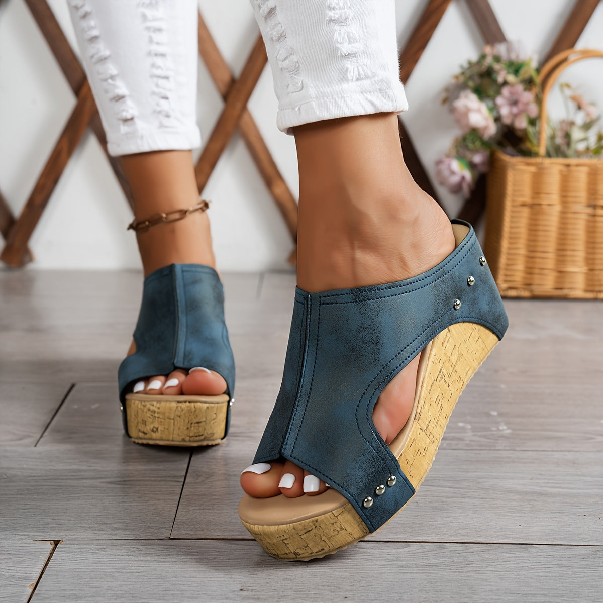 comfortable elegant retro platform wedge sandals women easy